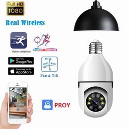 2024 5G Wifi E27 Vigilancia de bombilla Visión nocturna Visión inalámbrica Cámara inalámbrica 4MP CCTV Video Security Camera Proy Alexa Google Home para 5G