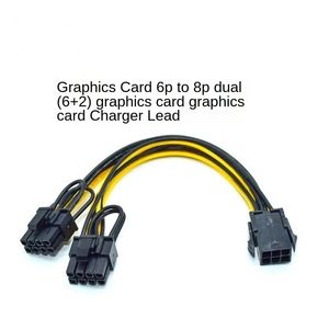 2024 6 broches PCI Express à 2 x PCIe 8 (6 + 2) broche Dual 8 Pin Carte vidéo de carte mère PCI GPU VGA Splitter Hub Cable Corde pour Dual 8 Pin Board Motorard