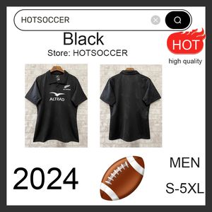 2024 Tous les maillots de Super Rugby # Noir Nouvelle-Zélande Jersey Mode Sevens Rugby Gilet Chemise POLO Maillot Camiseta Maglia Tops