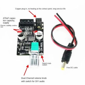 2024 Conférenciers audio Diy Bluetooth 5.0 Amplificateur numérique High Power Board stéréo 50W + 50W amplificador Audio Home Theatre1.Kit d'enceintes Bluetooth bricolage