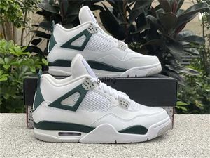 2024 authentic 4 IV oxidized green FQ8138-103 basketball shoes white neutral grey with original sports sneakers 36-48.5