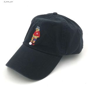 2024 Ball Caps Classic Polo Baseball Caple Bleu et Green Stripe Sweater Bear Brodery Hat Outdoor Nouveau avec Tag Ralphe Laurene 8677