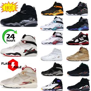 2024 Chaussures de basket-ball 8 New Casa Jaune Noir Winterized Three Peat Chrome Quai Jumpman8 blanc Aqua Outdoor 8s femmes hommes baskets baskets de sport taille 7-13