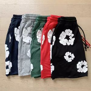 2024 Tamaño grande Diseñador Puff Algodón Pantalones cortos de mezclilla Hombres Mujeres Tear Pantalón corto Moda Streetwear Pantalones para hombre Holiday Beach Shorts Pantalones de chándal multicolores