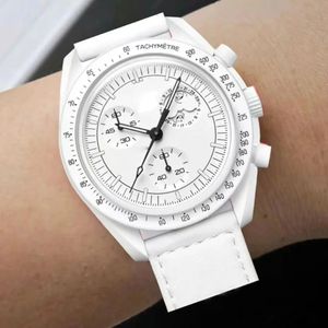 2024 Bioceramic Planet Moon's Watch Full Función completa Quarz Chronograph Watch Mission to Mercury Co Branded Pareja High End Watch for Men and Women