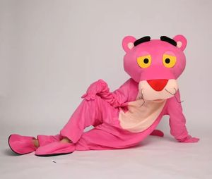 2024 NUEVO Custume Custume Mascot de color rosa de tamaño adulto Mascot Pinter Panther Disfraz de mascota