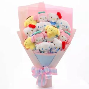 2024 Conejo de dibujos animados perro de peluche de juguete ramo de flores creativo decoración del hogar Día de San Valentín regalo de graduación de Navidad 039