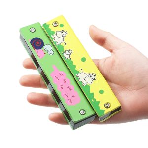 Harmonica en bois pour enfants, jouet, Instrument de musique, 16 trous, Double rangée, dessin animé, 2024