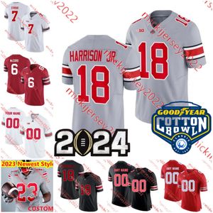 2024 Cotton Bowl Ohio State Buckeyes Jersey de fútbol Xavier Johnson Emeka Egbuka Miyan Williams Julian Fleming Dallan Hayden Kyle McCord Cade Stover camisetas