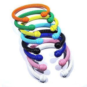 2024 David Series Yaman Charm Bracelet pour hommes femmes Céramique colorée Bracelet de manchette torsadée Bracelets crochet fil Designer DY bague de bijoux cadeau de bijoux exquis