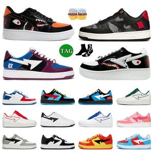 2024 diseñador bapstas estrella zapatos para correr tamaño grande 12 13 patente negro blanco bolos francia veneno camuflaje combo rosa hombres mujeres sk8 m2 zapatillas de deporte casuales deportes 36-47