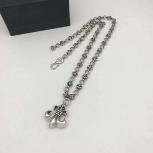 2024 Marca de diseñador Cross Ch Collar para mujeres Cromos Alto Barco Ancla Flor Colgante Cadena plateada Cadena para hombre Suéter Corazón Hombres Joyería clásica Cadena de cuello MHMH