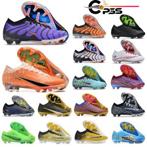 2024 Diseñador Zapatos de fútbol de edición limitada Mercurial XV Super 9 FG Elite Ronaldo Cristiano Blue Bonded Soccer Zapatos Slip-on Shoess Trails Trainer