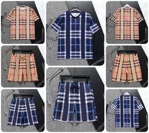 2024 Designer Mens's Shorts Set Spring Fashion Street Stripe Séchage rapide Sweetwear exclusif Print à carreaux NOUVEAU PAPT DE PLAQUE ASIAN