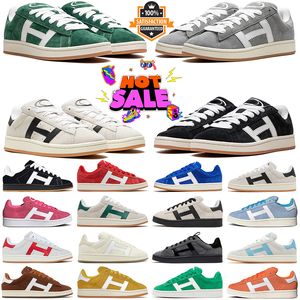 2024 Designer Daim Chaussures Hommes Casual Chaussures Baskets Noir Vert Foncé Gris Écarlate Cristal Blanc Ambre Teinte Gomme Argentine Velours Rose Vegan Femmes Sports Triners