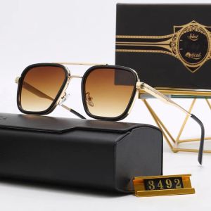 2024 Lunettes de soleil designer pour hommes Lunettes de soleil Femmes Vintage Classic Square Pilot Style Sunglasses For Men Brand Design Sun Glasses avec Case 3492 Dita
