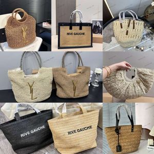 2024 Designer Totes Sac Raffia Hobo RIVE GAUCHE Sacs à main de luxe Paris Femmes Grands sacs à provisions Paille Crochet Cluth Bourse Grande Capacité Casual Voyage Beach Pouch