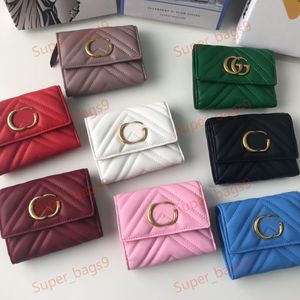 2024 Designer Femmes Court Portefeuille Porte-cartes Sac à main Classique Marmont Bourse Vente chaude Lady Coin Pocket Porte-carte avec boîte