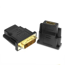 2024 DVI à l'adaptateur compatible HDMI DVI DVI D 24 + 1 mâle à HDMI compatible convertisseur de connecteur de câble DVI en