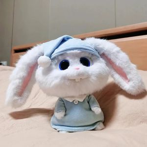 2024 Pascua lindos juguetes de peluche de conejo de dibujos animados para calmar y acompañar a pequeños muñecos de conejos blancos, almohadas para niñas, regalos de cumpleaños, venta al por mayor de fábrica, en stock