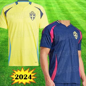 2024 Euro Suecia camisetas de fútbol IBRAHIMOVIC equipo nacional 24 25 FORSBERG JANSSON EKDAL Kulusevski camisetas de fútbol hombres set kit uniforme uniforme