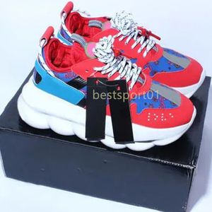 2024 Fashion Casual Running Shoes Designer Classic Italie Top Quality Chain Reaction Wild Jewels Chain Link Trainer Trainers Sneakers EUR 36-45 W3