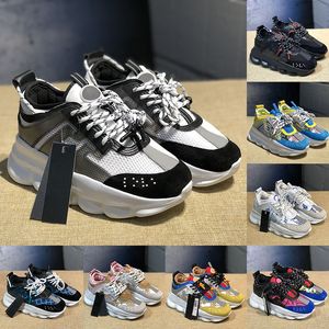 Oversized Platform Versace Chain Reaction Designer Dress Shoes Multi-Color Rubber Suede Leopard Pink Black White【code ：L】Loafers Trainers Sneakers