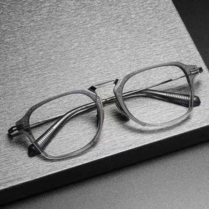 2024 Fashion Off Luxury Designer Nuevas gafas de sol para hombres y mujeres Off DTX413 Manual óptico Pure Titanium Placa cuadrada Tortoiseshell Flat Miopia Eyeglass Marco