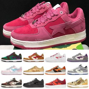 2024 mode SK8 Bapstas Mens Womens Casual Chaussures A Bapstas Sta Low ABC Camo Stars White Green rouge noir Bâtières jaunes taille 36-45 R1