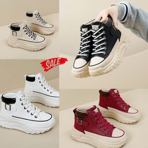 2024 Résistance à la mode Chaussures hautes Printemps et automne Chaussures pour femmes vintage à semelles épaisses petites chaussures blanches Chaussures de sport de loisirs GAI 35-40