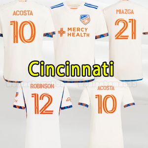 2024 FC Cincinnati Soccer Jerseys 24 25 Hagglund Obinna Vazquez à domicile Miazga Football Shirt Thaïlande Qualité HOMMES TAILLE S-XXL Fans Player Version 2025
