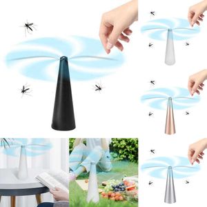 2024 Fly Fan Soft Blades Automático Flycatcher Protector de alimentos Silencioso Mantener alejado de las moscas USB para el hogar al aire libre Cocina Mesa de picnic al por mayor
