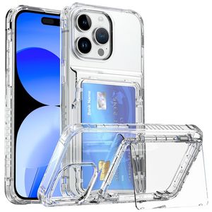 2024 para iPhone 15 Pro Transparent Telephip Transparent para Apple 14 Pro Max 11 12 13 Beer Flip Tarjeta de protección contra caídas Case de la caja anti-caída de la fábrica de la fábrica de la fábrica