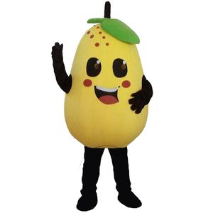 2024 Halloween Adulte Pears Mascot Costume Thomal Fichy Dishording Advertising Birthday Party Costume Tenue