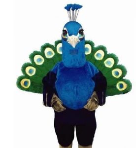 Costume de mascotte de paon bleu d'Halloween 2024, pour fête, personnage de dessin animé, vente, livraison gratuite, personnalisation du support