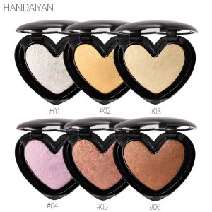 2024 Handaiyan 6 kleuren Highlighter Powder Glitter Palette Make -up Glow Face Shimmer Illuminator Make -up Hoogtepunten Pallete Cosmetica voor