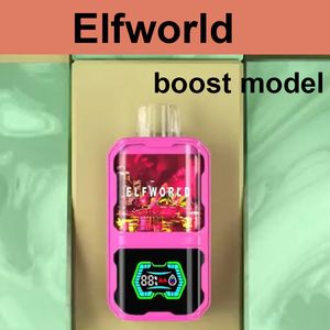 2024 Vente à chaud Nouvelle vape Elfworld Vape 22000 Puffs Vapes jetables 26 ml Batterie de vape et indicateur d'huile Rechargeable 15 saveurs en gros de l'écran LED du modèle en gros