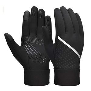 2024 guantes de ciclismo térmicos vendedores calientes, guantes para correr con pantalla táctil antideslizantes e impermeables de silicona