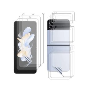 2024 Hydrogel Film Screen Protector pour Samsung Z Flip 4 5G Film de protection à dos avant doux pour Galaxy Z Flip 4 2022 Films durables sans verre