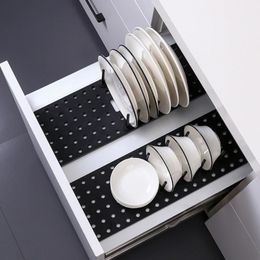 2024 Organizador de estante de cocina Telescópico Plato Ratio de secado Tazón Tapa Tapa de almacenamiento Cartilla de secado de cocina ajustable Estante de cocina de secado