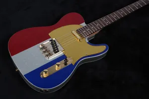 Guitare électrique ST personnalisée, ligne 2024, signature ST rouge/blanc/bleu, édition limitée, livraison gratuite