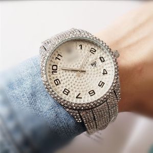 2024 Luxury Hip Hop Hombres Mujeres Diseñador de reloj Square Diamond Quartz Muñeca Muñeca Relojes Calendario de oro Relogio Relogio Masculino