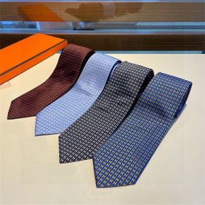 2024 Cravate de luxe pour hommes Cravates de créateurs Cravates de marque Cravates de mariage décontractées Cravates de mariage rétro Cravates en soie décontractées avec boîte H30