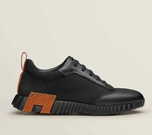 2024 Chaussures de sport de luxe pour hommes Bouncing SNEAKER en cuir de veau blanc et baskets de marche d'été Baskets basses à lacets en caoutchouc avec boîte 38-46