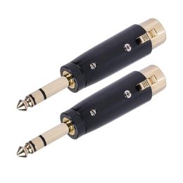 2024 STEREO MAL MALLR Adaptador Femenino Gold de oro Micrófonos Altavoces Computadora celular de la computadora para cables de micrófono de guitarra 1. Para mezclador