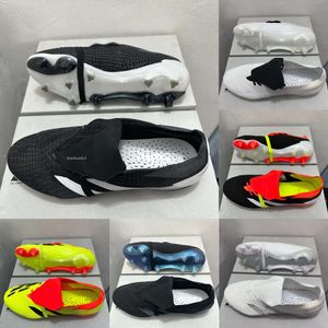 2024 Chaussures de football de sneakers manuelles de sneaker concepteur d'origine de football prêt de football Predator Chaussures masculines Edge Fg 30 Generation Plated Bottor Football Boot