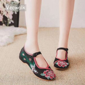 2024 Nouvelles chaussures en tissu yong causual Gayouny Pumps Fashion Handmate Ballerines Old Beijing Chaussures simples en tissu brodé traditionnel pour femmes (couleur: noir, taille: 8.5)