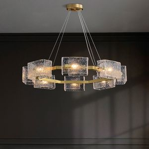 2024 Nouveau lustre en cristal créatif moderne de luxe salon restaurant pendentif lumière lustre irrégulier barre table lampes suspendues