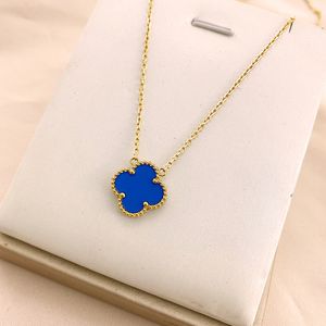 2024 Nouveau designer énergie collier pierres 18 carats plaqué or colliers fleurs de luxe trèfle à quatre feuilles Cleef Fashional pendentif collier bijoux de fête de mariage