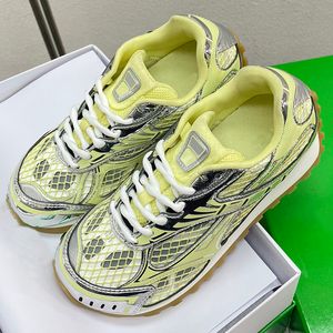 2024 Nuevas zapatillas de diseño de la órbita de la órbita del diseñador Carrera zapatos de padre Mesh Precisión Mesh Inner Italian Cuero Bloque de color TPU Suelas para hombres Tamaño 35-45